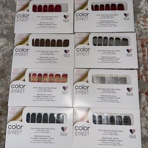 Lot of 8 brand new glitter nail polish strips!